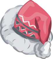 Christmas hat cartoon illustration, Transparent background. png