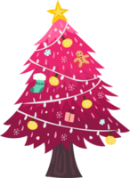 Noël arbre illustration sur transparent Contexte. png