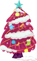 jul träd illustration på transparent bakgrund. png