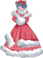 Christmas doll cartoon illustration, Transparent background. png