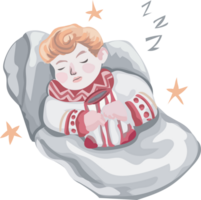 Christmas doll cartoon illustration, Transparent background. png