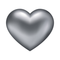 plata corazón transparente png