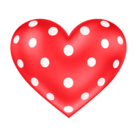 Red Heart with Dots PNG