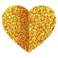 oro deco corazón transparente png