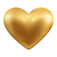 Gold Heart Transparent PNG