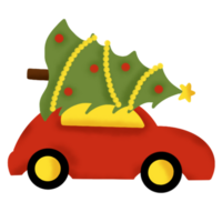 auto met kerstboom png