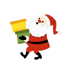 santa claus with gift png