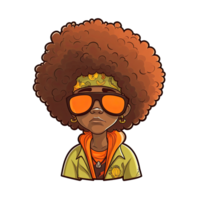 ai gegenereerd elegant afro meisje artwork voor uw streven png