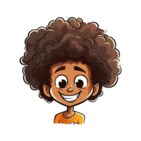 ai generado encantador afro niña creación para tu trabajo png