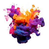 AI generated ink explsion isolated on a transparent background. png