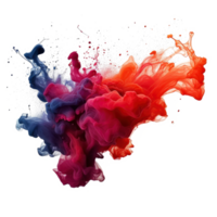 AI generated ink explsion isolated on a transparent background. png