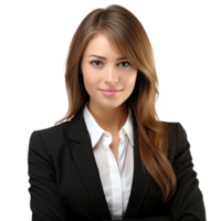 AI generated Business woman portrait isolated on a transparent background. png