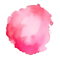 AI generated Pink watercolor stain isolated on transparent background. png