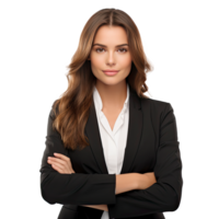 AI generated Business woman portrait isolated on a transparent background. png