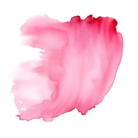 AI generated Pink watercolor stain isolated on transparent background. png