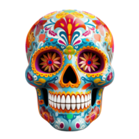 AI generated Cinco de mayo sugar skull isolated on transparent background. png