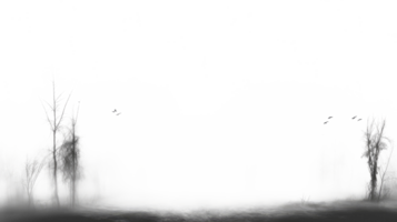 AI generated Spooky fog overlays isolated on transparent background. png