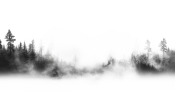 AI generated Spooky fog overlays isolated on transparent background. png