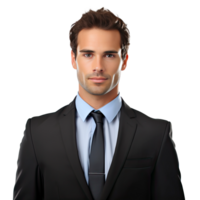 AI generated Business man portrait isolated on transparent background. png