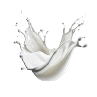 AI generated Milk Splash isolated on transparent background. png