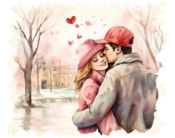 AI generated happy valentines day clip art png