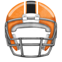 een oranje Amerikaans voetbal helm Aan een transparant achtergrond png