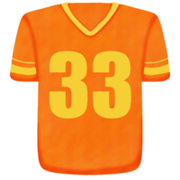 ein Orange Fußball Hemd mit das Nummer 33 auf es png