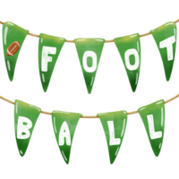 Football guirlande sur transparent Contexte png