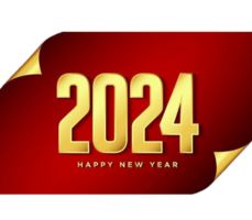 content Nouveau année 2024 vœux Nouveau année 2024 png HD