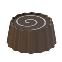 Chocolate candy isolated 3d render illustration png