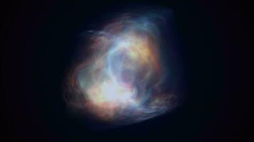 veelkleurig energie lusvormige gloeiend kosmisch magisch rook stof futuristische helder achtergrond video