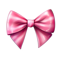 AI generated Adorable Pink Christmas Bow Tie Clipart Sublimation Design on Transparent Background png