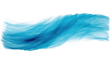 AI generated Vibrant Blue Watercolor Brush Strokes Isolated on Transparent Background png