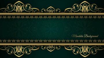 Luxury background with golden mandala ornament vector