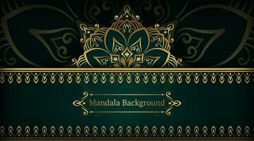 Luxury background with golden mandala ornament vector