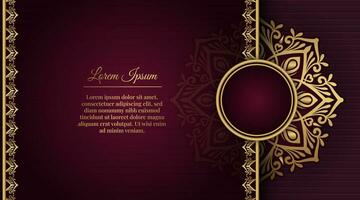 Luxury background with golden mandala ornament vector