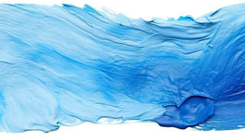 AI generated Blue paint brush strokes in watercolor isolated on a transparent background. png