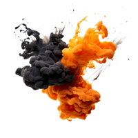 AI generated ink explsion isolated on a transparent background. png