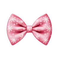 AI generated Adorable Pink Christmas Bow Tie Clipart Sublimation Design on Transparent Background png