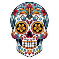 AI generated Cinco de mayo sugar skull isolated on transparent background. png