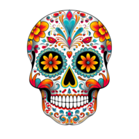 AI generated Cinco de mayo sugar skull isolated on transparent background. png