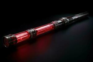 AI generated Red lightsaber armament. Generate ai photo