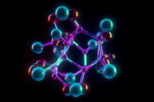 AI generated Medical studies molecular structures. Generate ai photo