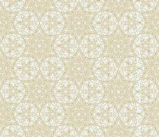 Abstract seamless pattern. Arabic line ornament with geometric shapes. vector