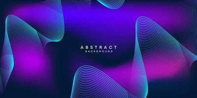 Abstract Waving Line Particle Technology Background. glowing wave lines background. Modern gradient with glowing circles lines decoration. for brochure, cover, poster, banner, website, header vector