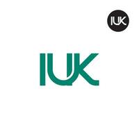 Letter IUK Monogram Logo Design vector