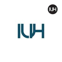 Letter IUH Monogram Logo Design vector