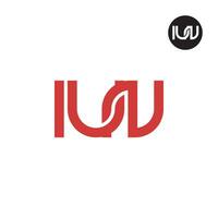 Letter IUN Monogram Logo Design vector