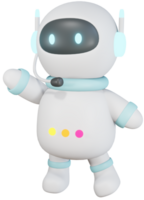 3D AI chat bot, Artificial intelligence robot answer questions and provide smart solution to user. png