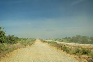 Roadworks paralel dirt road deviation in Africa photo